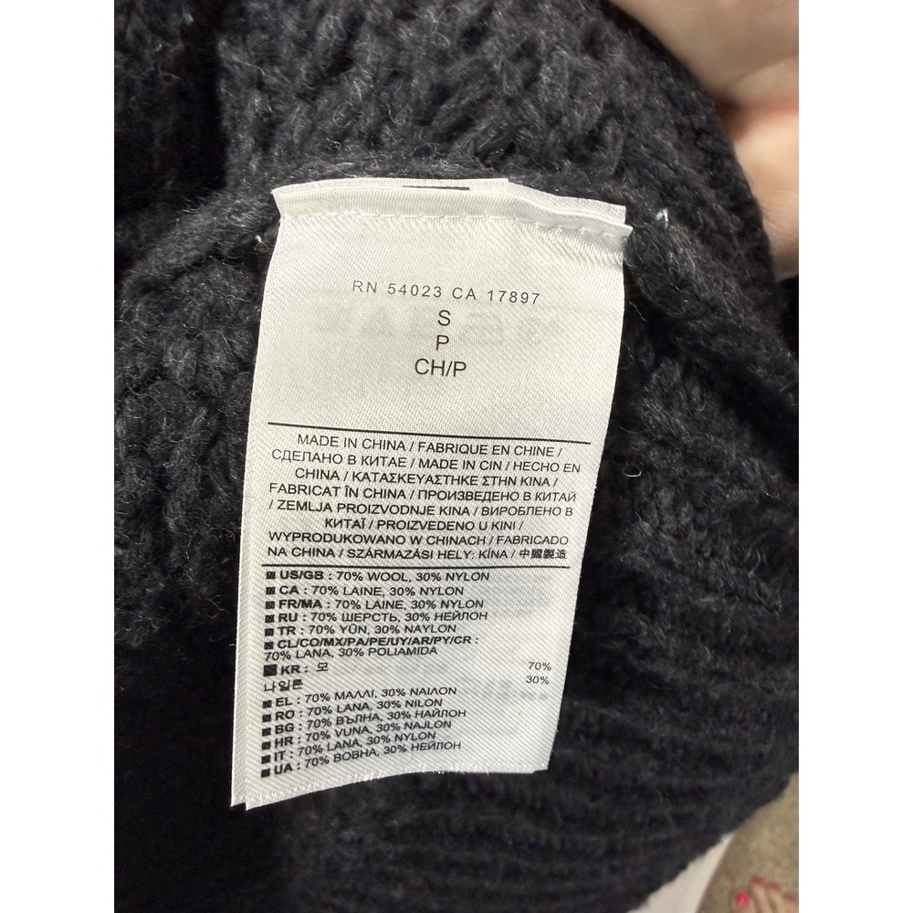 Banana Republic Textured Cocoon Long Cardigan Sweater Gray Wool Blend Size S NWT - Picture 6 of 12